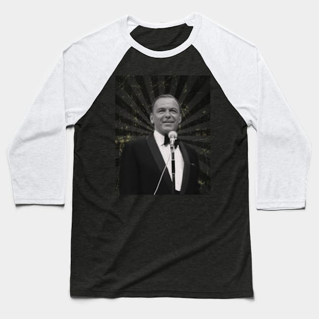 Frank Sinatra Baseball T-Shirt by KoplakStories